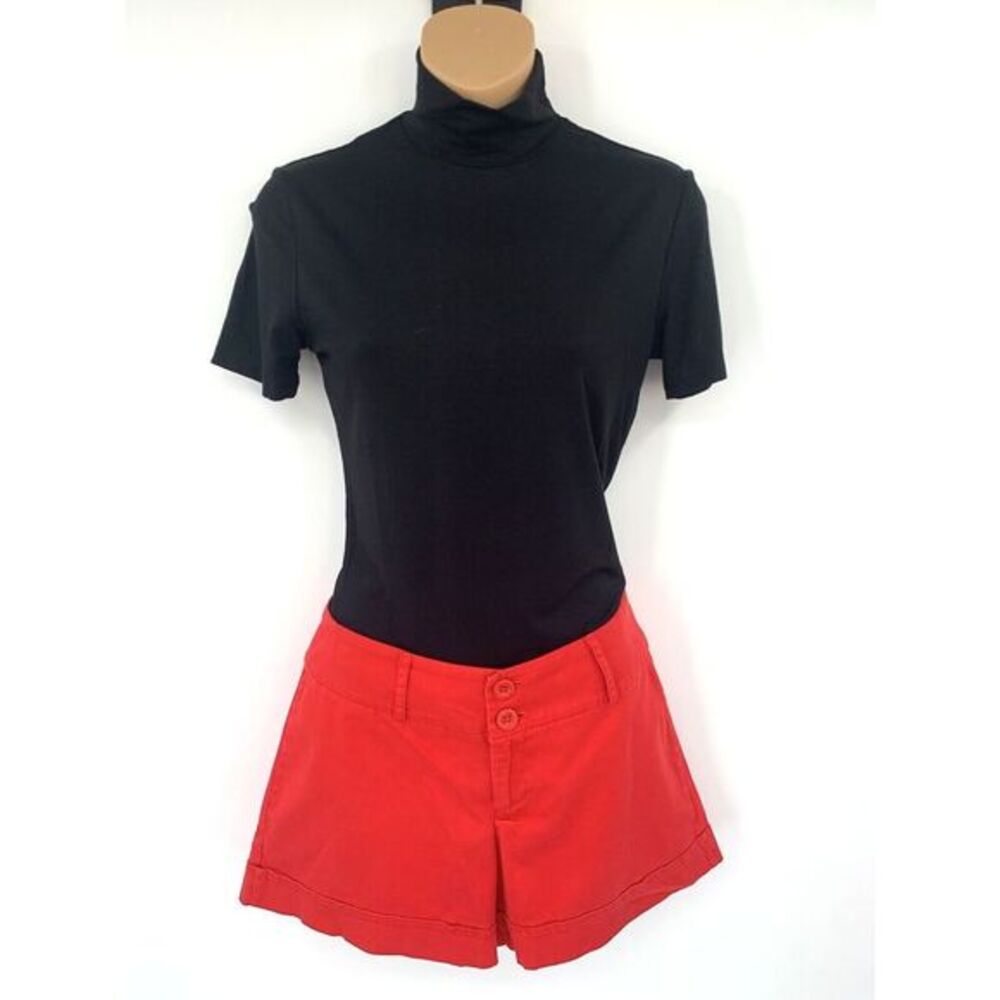 ING Red Cotton‎ Women's Chino Short Shorts Size Small